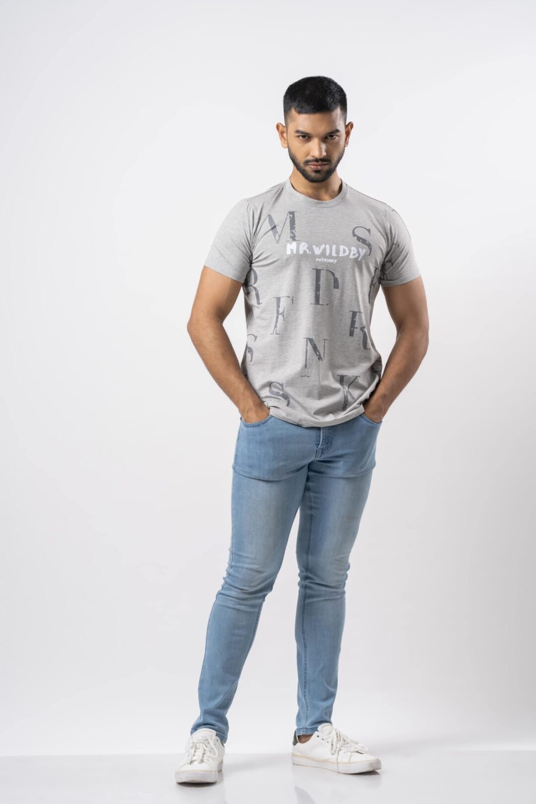 UP 4854 - UPTOWN LETTER PRINT GENTS CASUAL T-SHIRT - Image 3