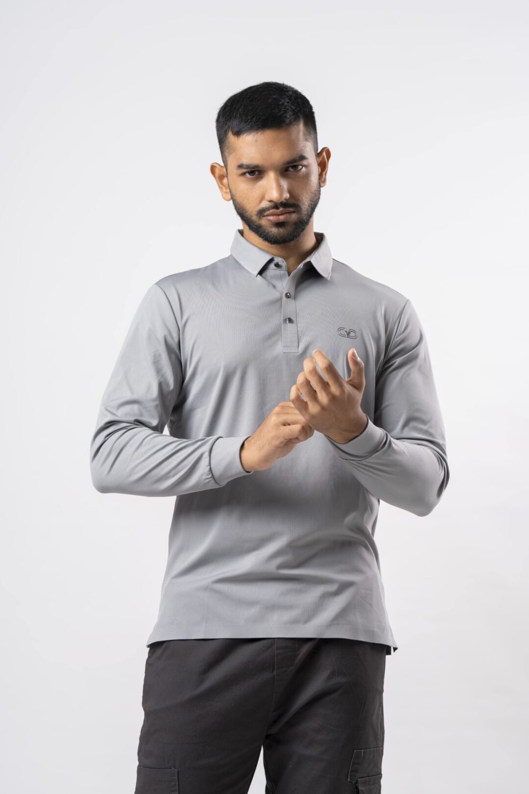 UP 4862 - UPTOWN COLLARED LONG SLEEVE GENTS T-SHIRT - Image 3