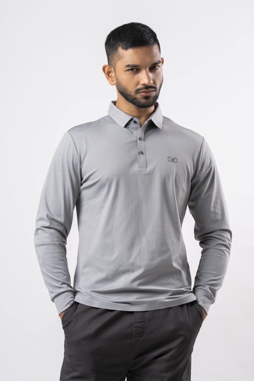 UP 4862 - UPTOWN COLLARED LONG SLEEVE GENTS T-SHIRT