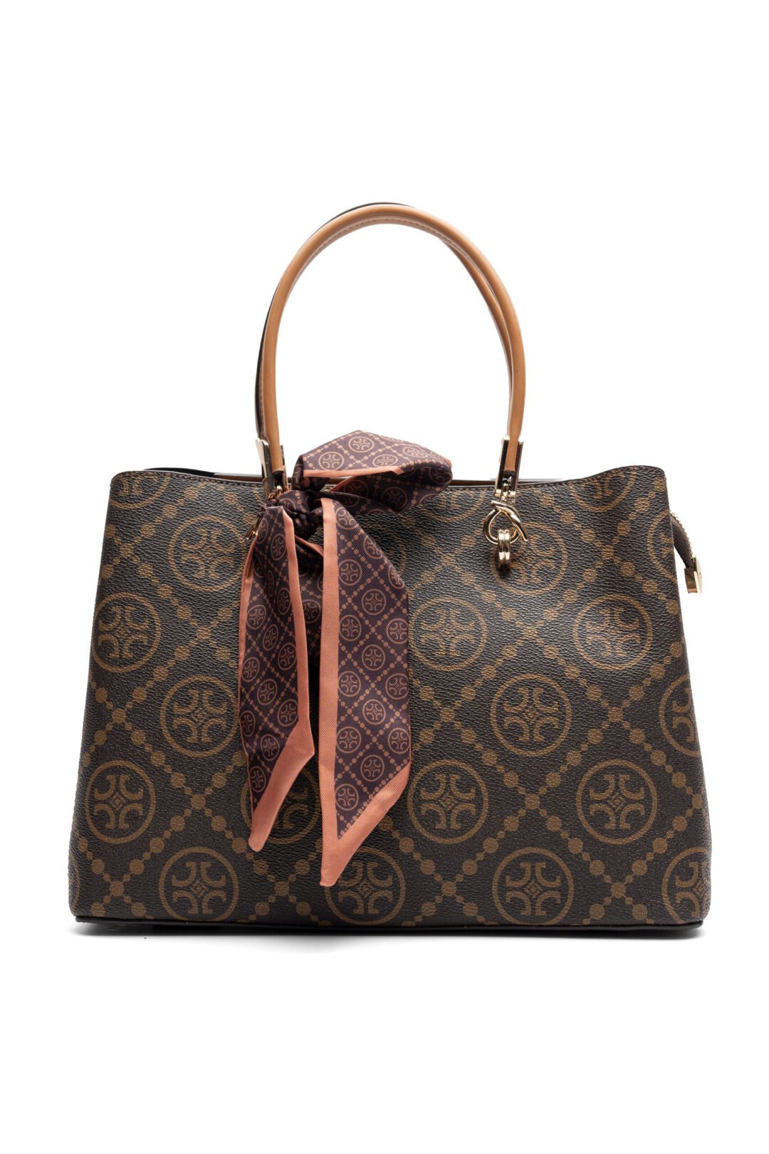 UP 4883 - UPTOWN LADIES BROWN PRINTED HAND BAG - Image 2