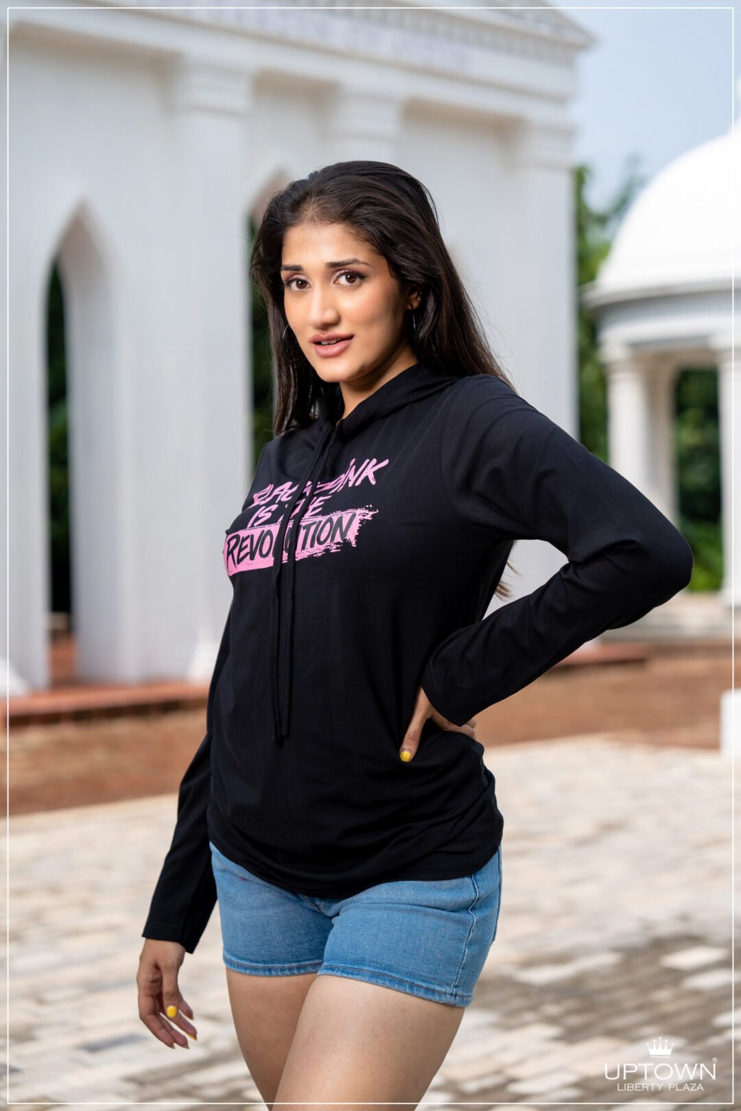 UP 4758 – UPTOWN OVERSIZED HOODIE T-SHIRT - Image 3