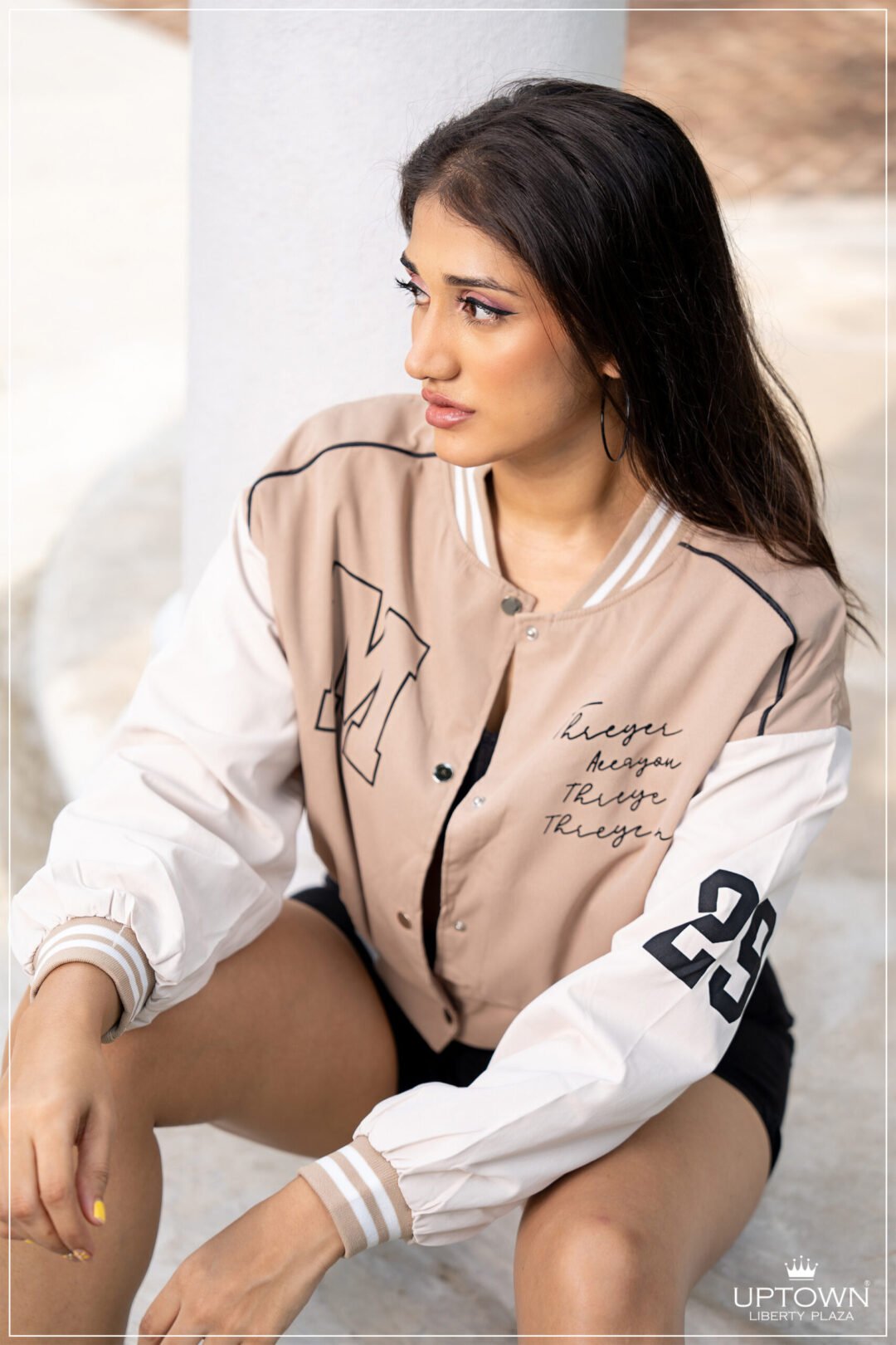 UP 4769 – UPTOWN LADIES FASHION BASEBALL JACKET - Image 4