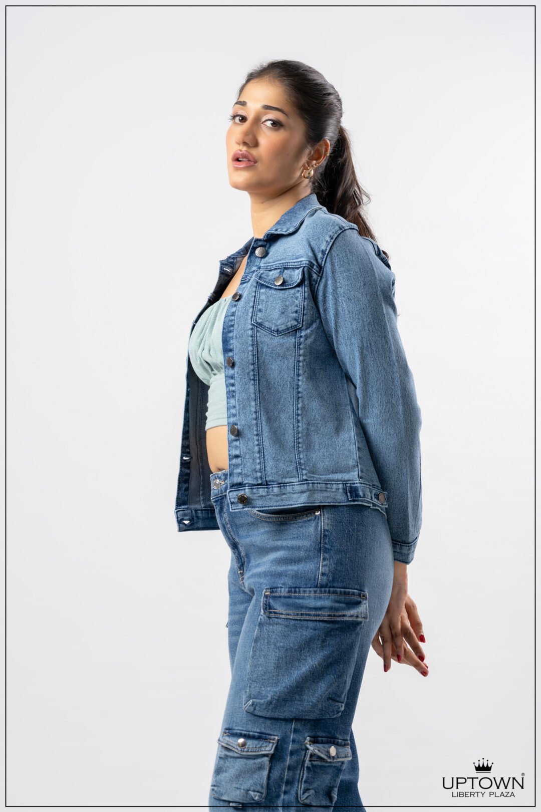 UP 4835 - UPTOWN FRONT POCKET DENIM JACKET - Image 4