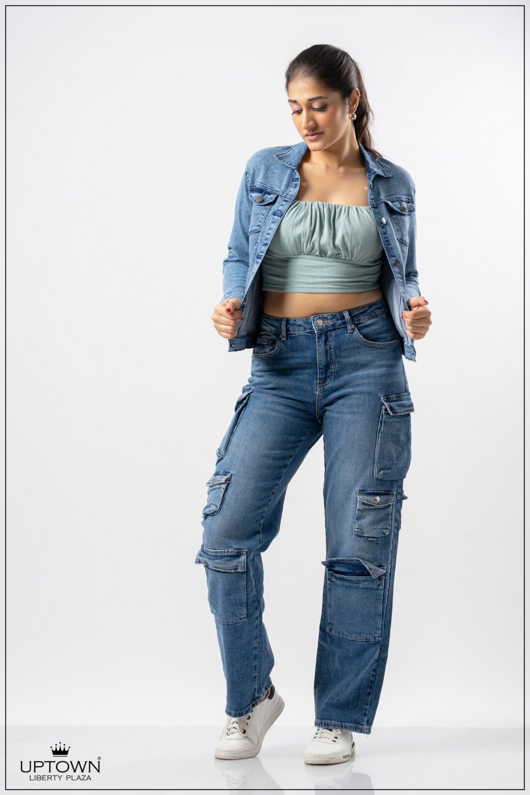 UP 4835 - UPTOWN FRONT POCKET DENIM JACKET - Image 2