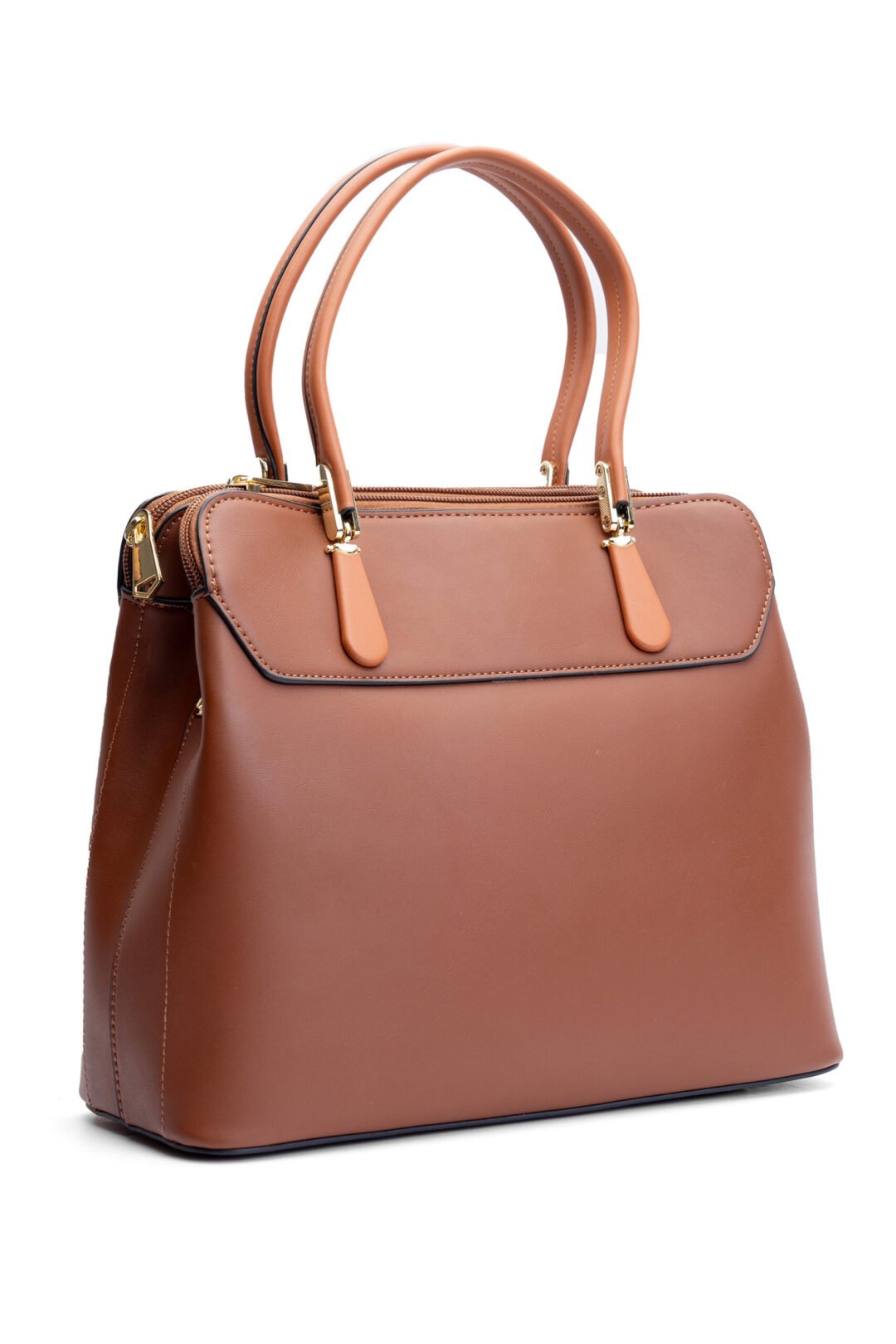 UP 4896 - UPTOWN LADIES PLAIN BROWN COLOR HAND BAG