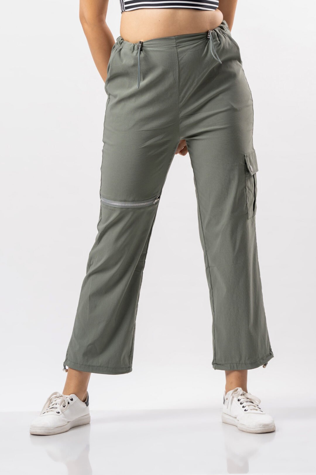 UP 4913 - UPTOWN FASHION CARGO PANT (DARK GREEN)