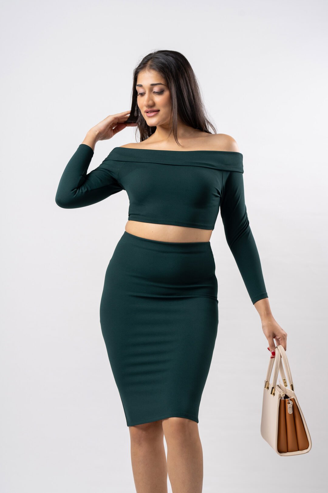 UP 4954 - PNP PLAIN COLOR BODYCON SKIRT