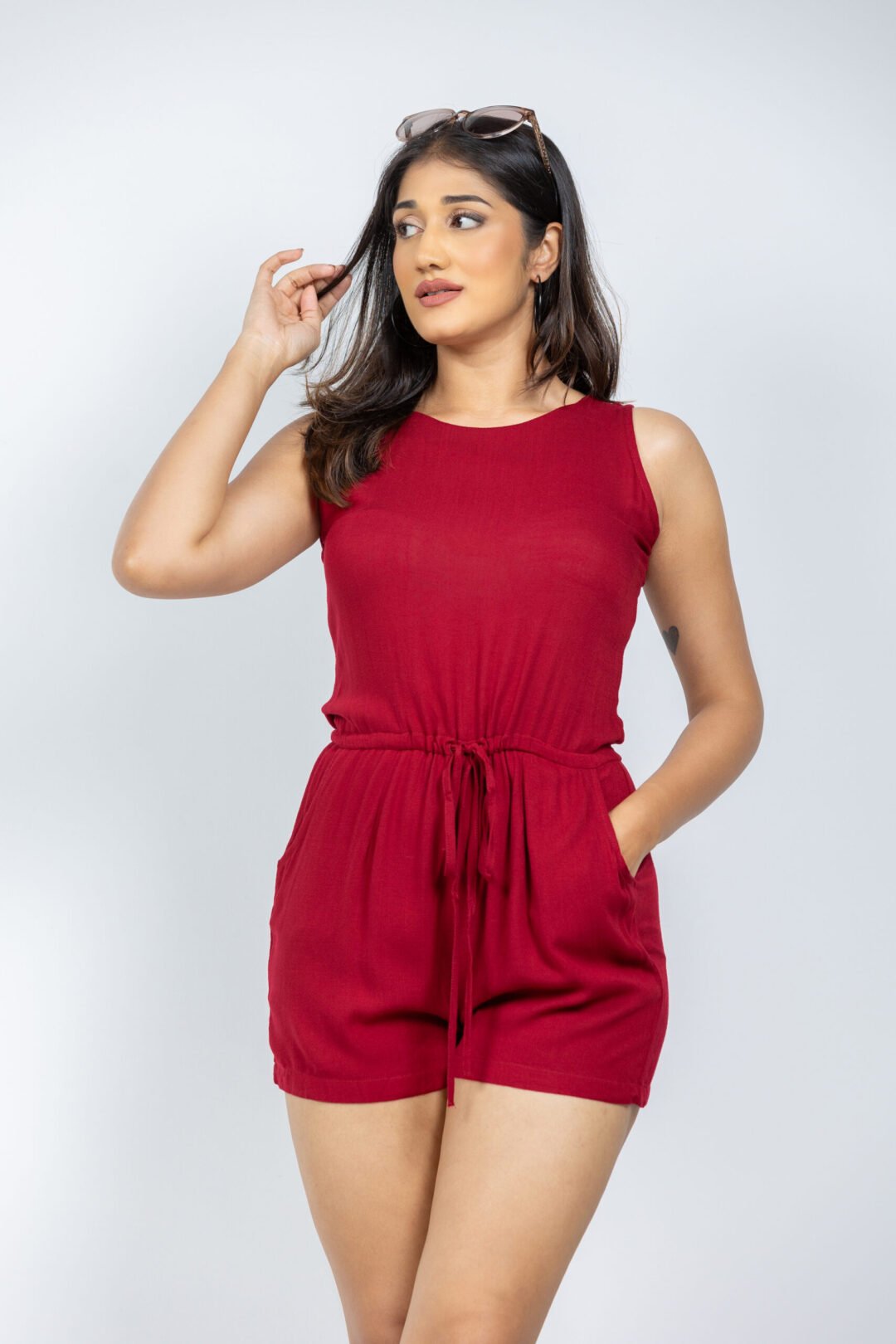 UP S100 - TEE LOVE STYLISH RED ROMPER