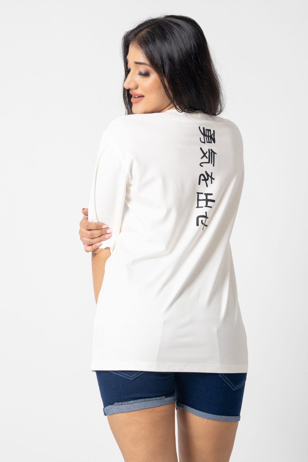 UP 5058 - TEE LOVE FRONT SAMURAI PRINT OVERSIZED T-SHIRT - Image 3