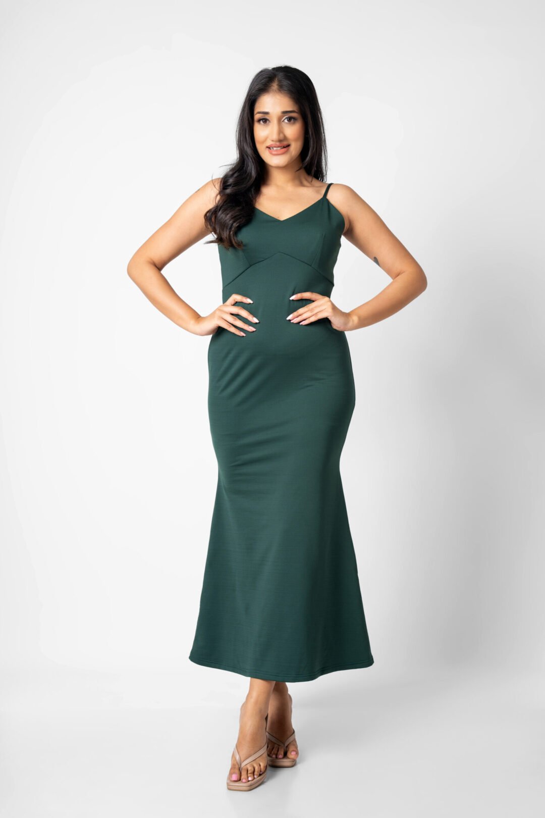 UP 5121 - TEE LOVE V NECK STRAP MAXI DRESS - Image 4