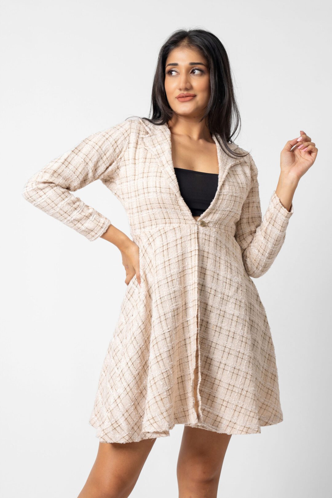 UP 5132 - TEE LOVE CREAMY CARDIGAN DRESS